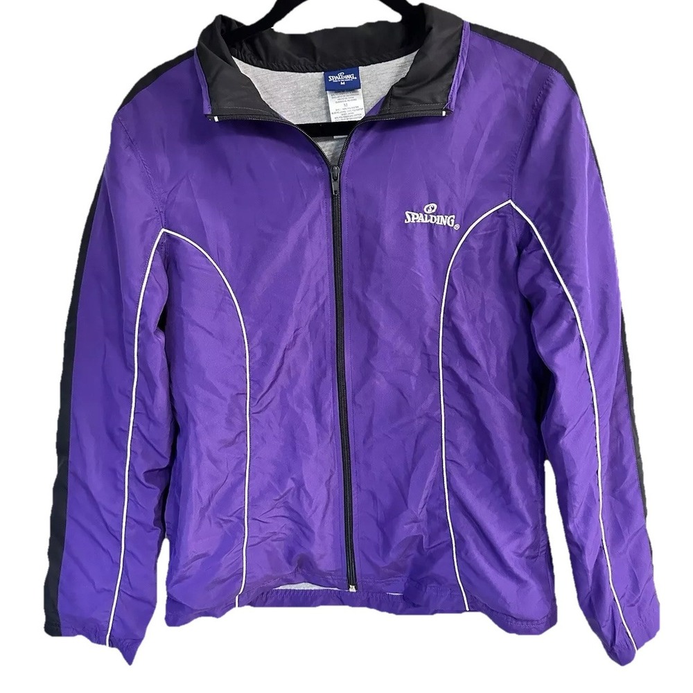 Women's Spalding Windbreaker Jacket Purple Size Medium *25